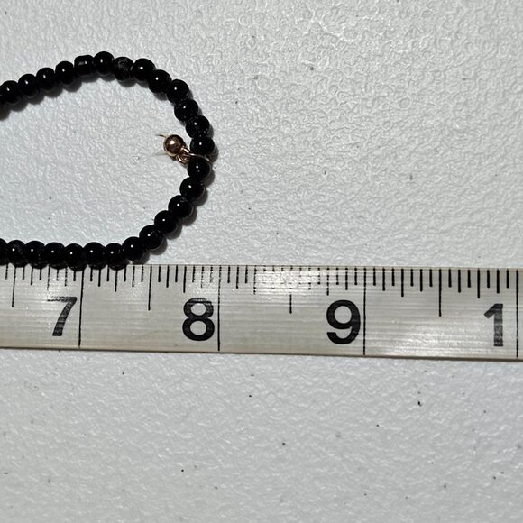 Elegant Black Beaded Choker Necklace Minimalist Classic Retro Fashion Jewelry - Picture 5 of 5